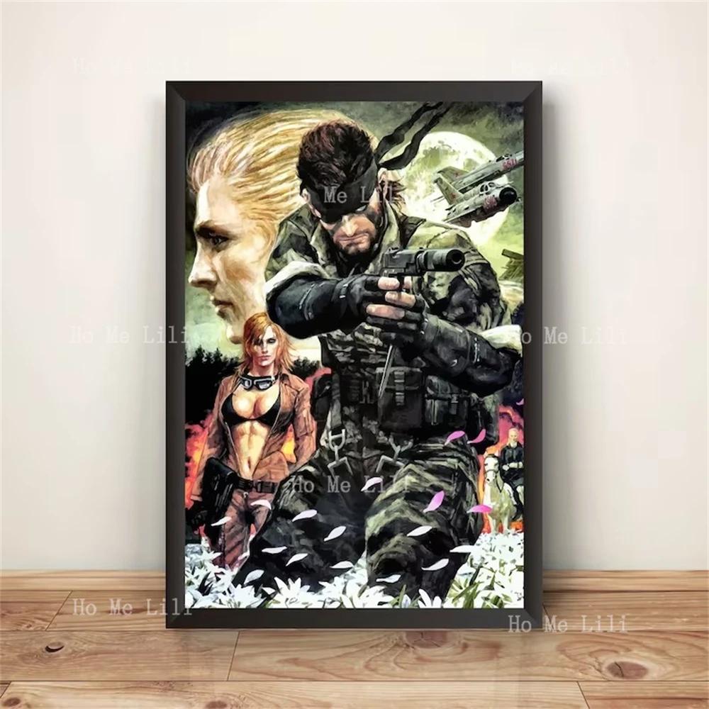 Mgs Snake Eater Premium Poster The Living Room Wall Is Decorated With Art