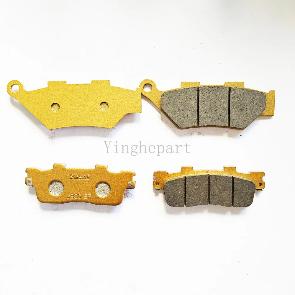 Motorcycle Front Rear Brake Pads For QJMOTOR Sai250R SRK250R SRK250RD QJ250R QJ250GS-29E single-sided swingarm version