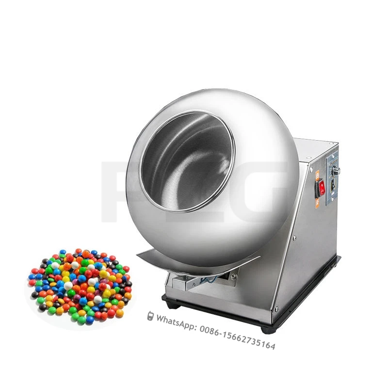 Multi-Function Chocolate Almonds Nuts Coater Coating Pan Machine Peanut Sugar Candy Coating Polishing Machine