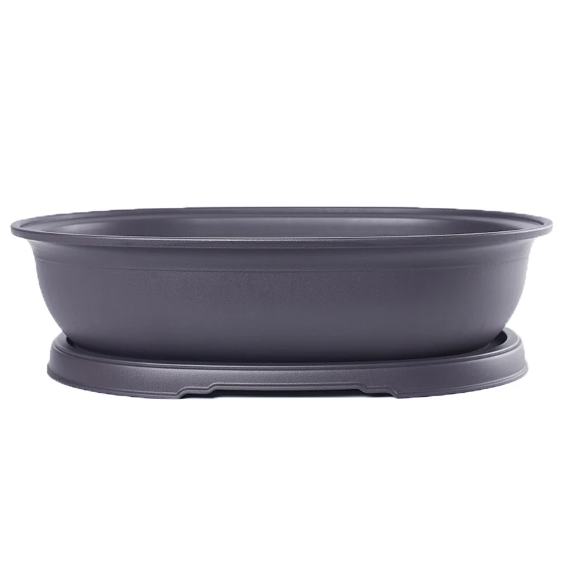 Flowerpots Plastic Imitation Purple Clay  Plants Pots Garden Landscape Bonsai Pot Trays Rectangular Square Planter【Homeclub】