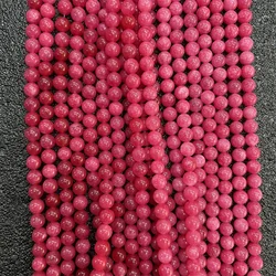 8MM Brazil Red Ruby Round Loose Beads for Jewelry Making DIY Natural Minerals Stone Bracelet Necklace Gemstone