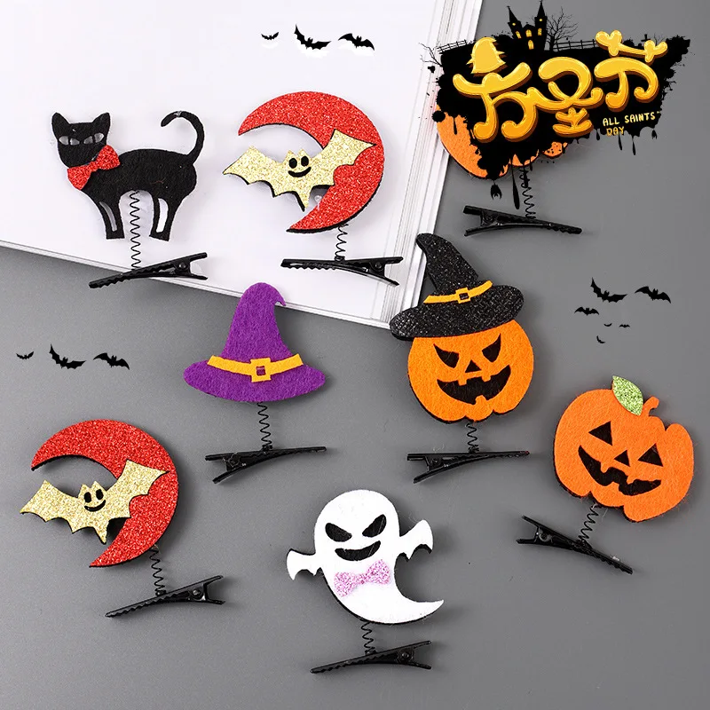 24 Pair Devil Hairgrips Bat Hair Clips Wings Bat Hairpins Dress-up Costume Halloween Cosplay Party Hair Accessories