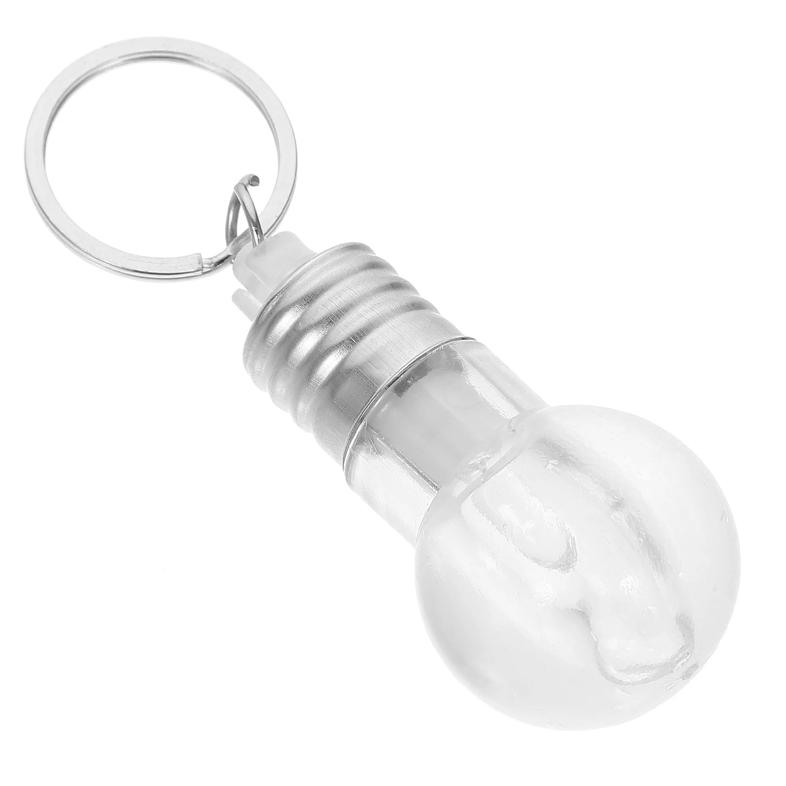 Senter LED Mini rantai kunci lampu Led berubah warna lampu bohlam Mini gantungan kunci