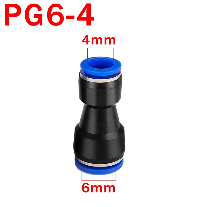 10 Stück Pneumatische Schnellverbinder Luftschlauch-Anschlüsse aus Kunststoff PU PG 4mm 6mm 8mm 10mm 12mm Steckverbinder