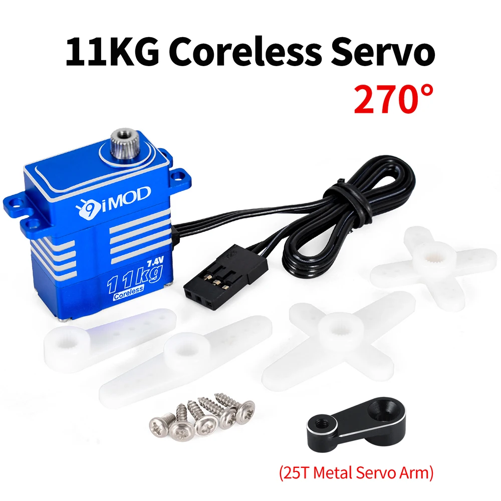 9IMOD RC Digatal Servo 11KG Coreless Metal Gear Servo 4.8-8.4V voor 1/8 1/10 1/12 1/18 RC Auto RC Helicopter DIY Accessoires