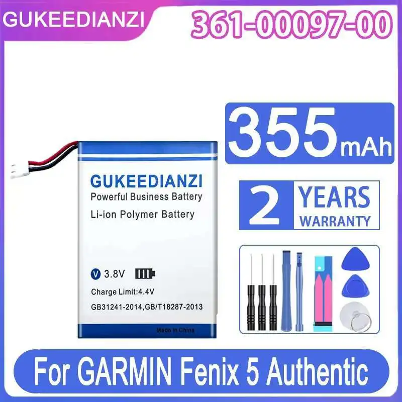 

For Garmin Fenix 5 Authentic Durable 355Mah Premium Replacement 361-00097-00 Gps Battery