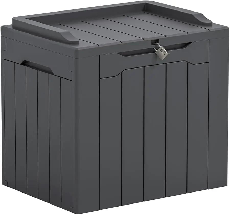 

31 Gallon Resin Deck Box Large Outdoor Storage for Patio Furniture, Garden Tools, Pool Supplies, Weatherproof and UV Resistant,