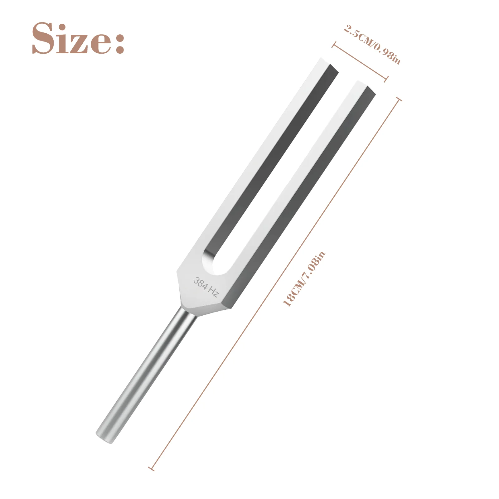 Miwayer 384Hz Tuning Fork,Solfeggio Frequency for Releasing Fear & Negative Energy, Healing Therapy Instrument
