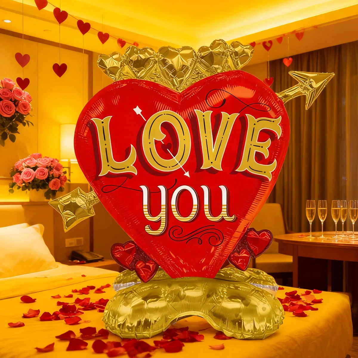 بالون فيلم الحب من الألومنيوم لعيد الحب لعيد الحب، اقتراح الزفاف، زينة عيد الميلاد، بالون الديكور الرومانسي #6