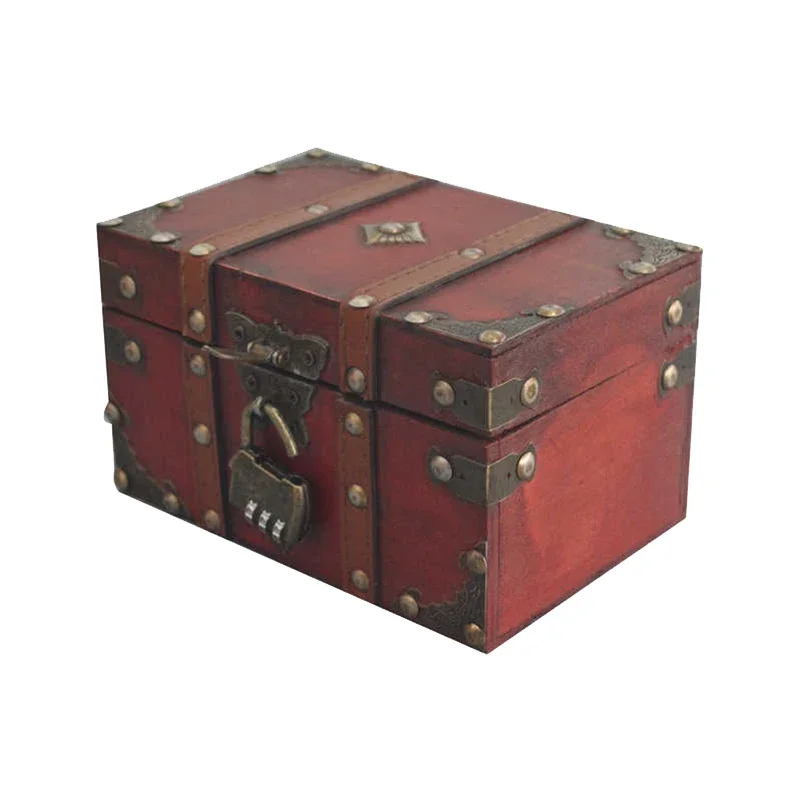 Vintage Storage Cassette Lock Code Storage Treasure Chest Desktop Jewelry Privacy Large Capacity Sorting Box