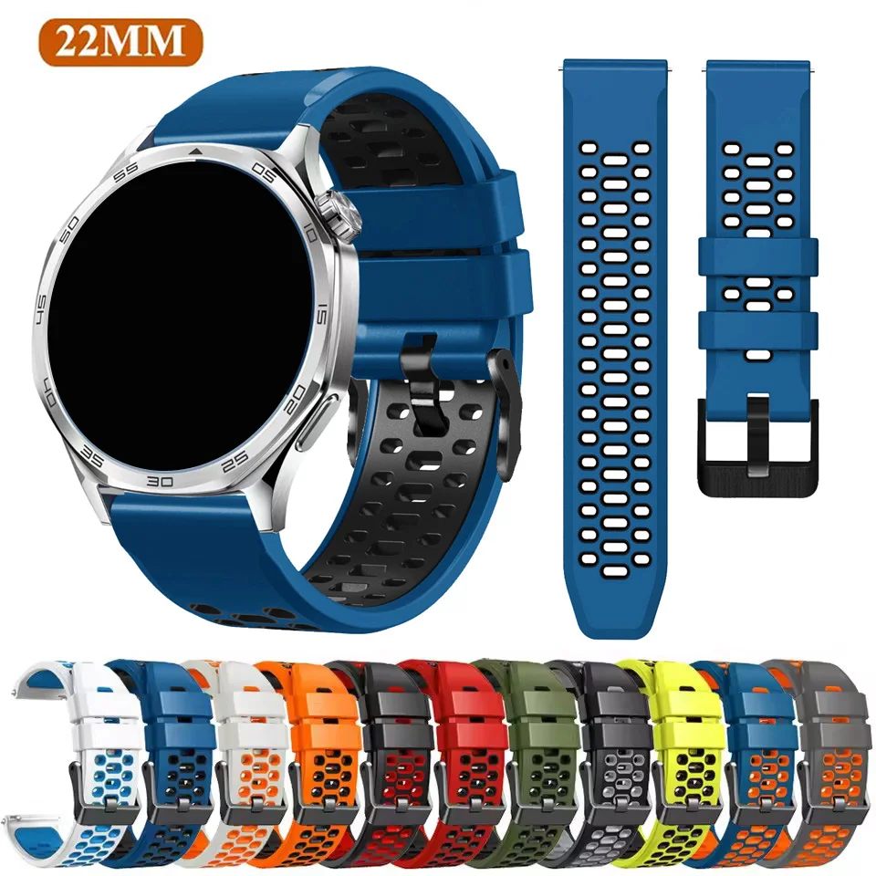 22 mm Silikon-Uhrenarmband für Samsung Galaxy Watch 3 45 mm Armband für Galaxy Watch 46 mm Gear S3 Frontier Classic-Armband