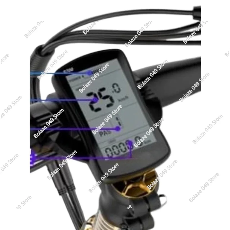 Electric Bike LCD Display, S700 36V 48V Universal Lithium E-bike Speedometer Dashboard Meter