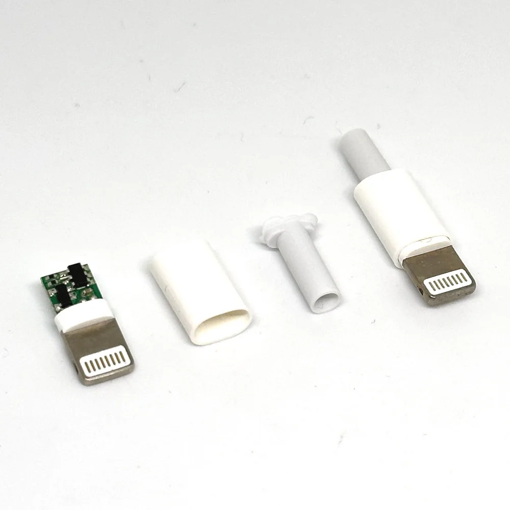 

3sets USB For iphone male plug with chip board connector welding 2.6/3.0mm Data OTG line interface DIY data cable adapter parts