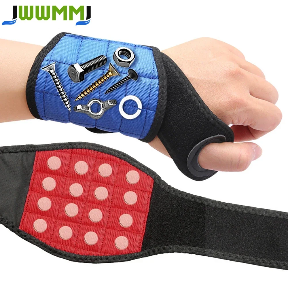 1PCS Wristband for Tools, Lightweight Support Wrist With Strong Magnets, Magnetic Screw Holder for Holding Screws
