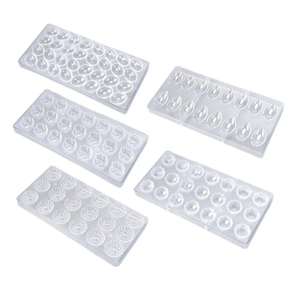 Easy Clean Polycarbonate Chocolate Mold Reusable Clear Confectionery Mould Durable Candy Mold Kitchen Supplis