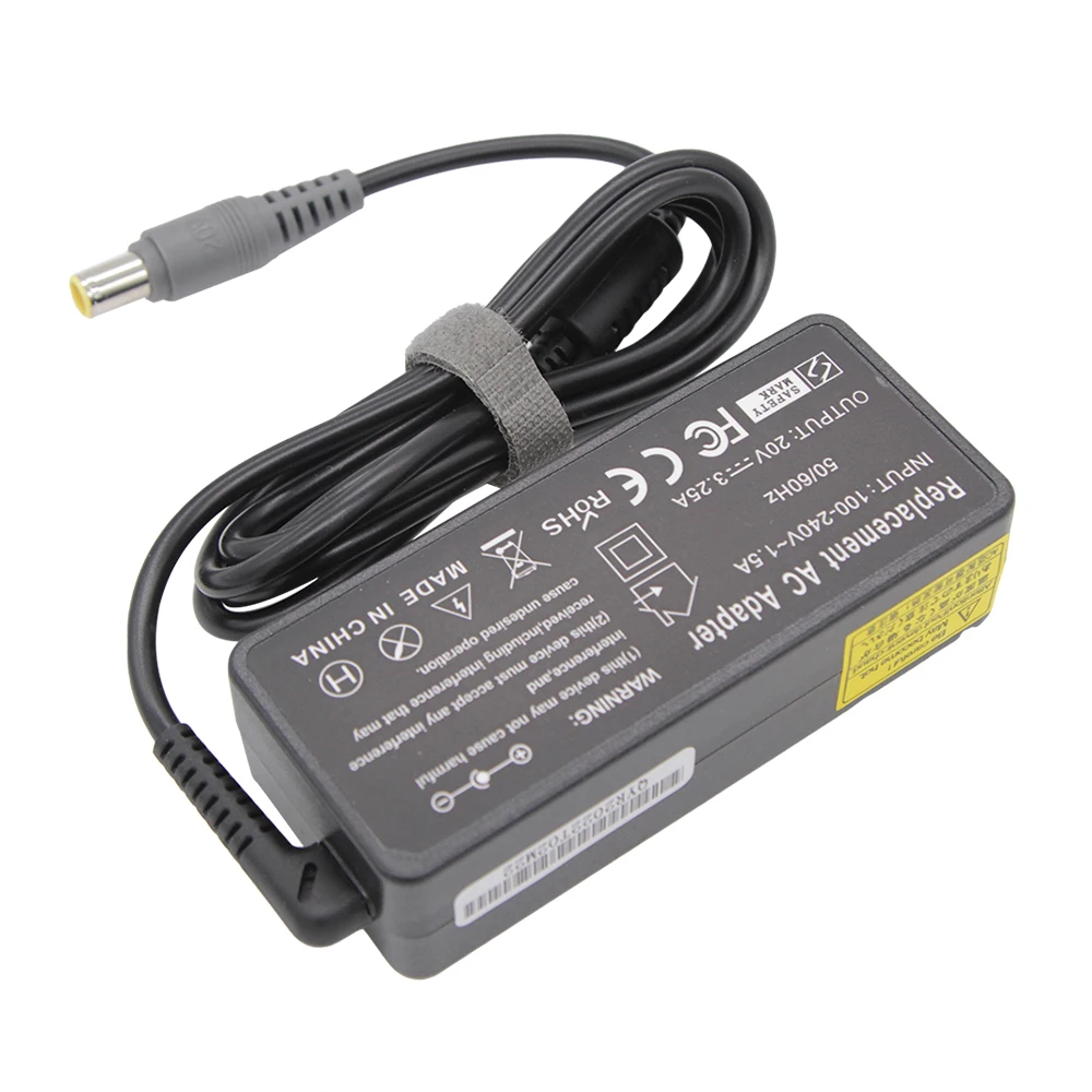 Adaptador para portátil Lenovo IBM, cargador de 20V, 3.25A, 65W, 7,9x5,5mm, 8 pines, C100, C200, N200, X200, X300, R400, R500, T410, T510, V100, V200