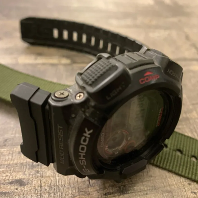 for Nylon Watchband for GShock GA-110/ 100,DW-5600,GW-6900 Sliver Ring Buckle Bracelet Band Strap  Adapters