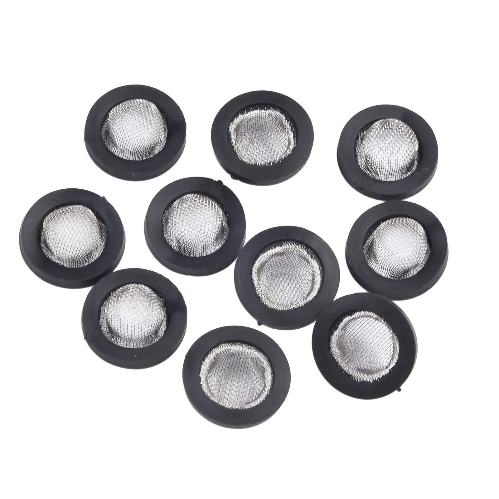 10pcs 1/2 3/4 Inch Silicone Washers With Stainless Steel Mesh Filter For Garden Shower Hose Garden Supplies