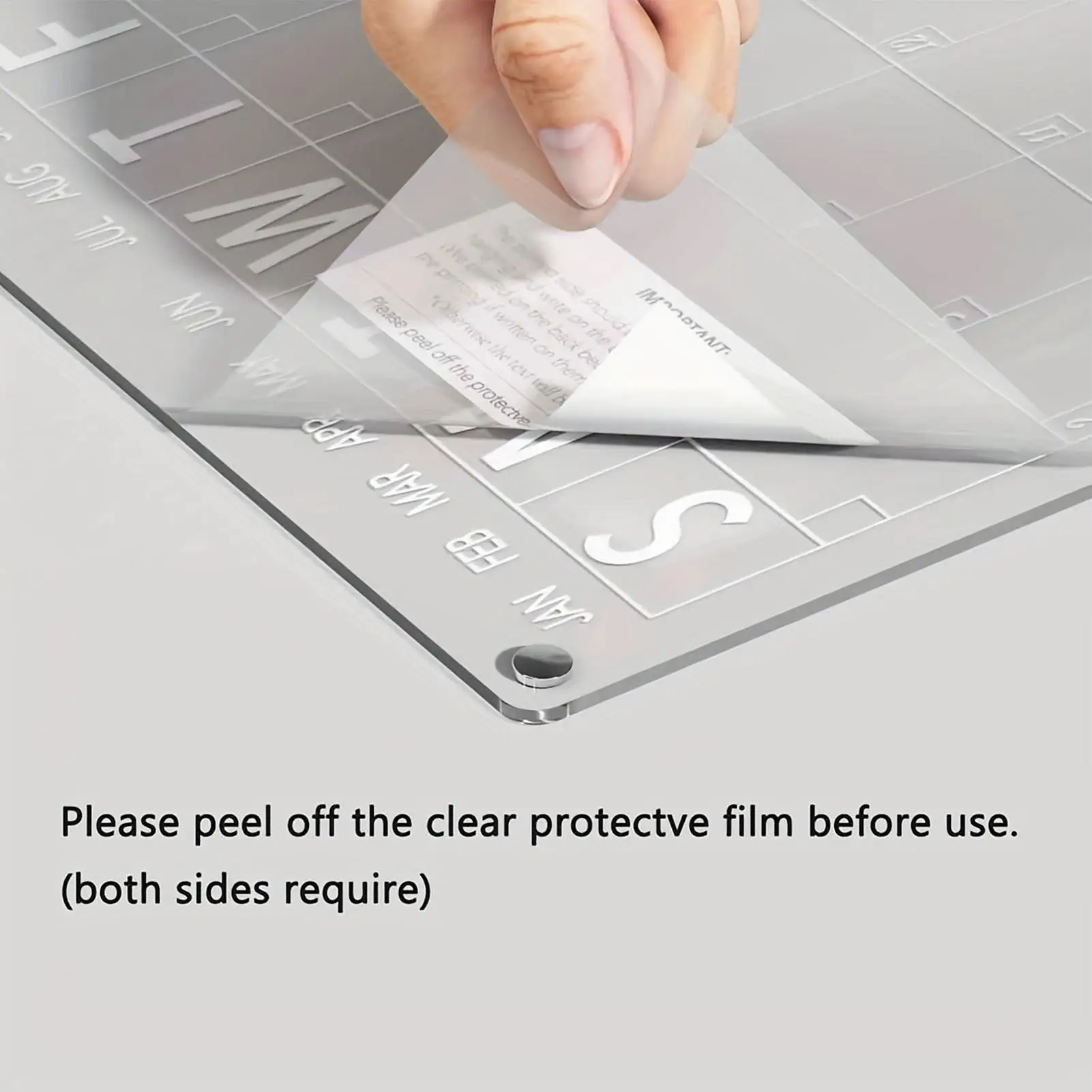 냉장고 용 아크릴 메모 보드 냉장고 주간 달력 8 개의 마커가있는 건조 지우기 보드 재사용 가능한 냉장고 계획 노트 보드