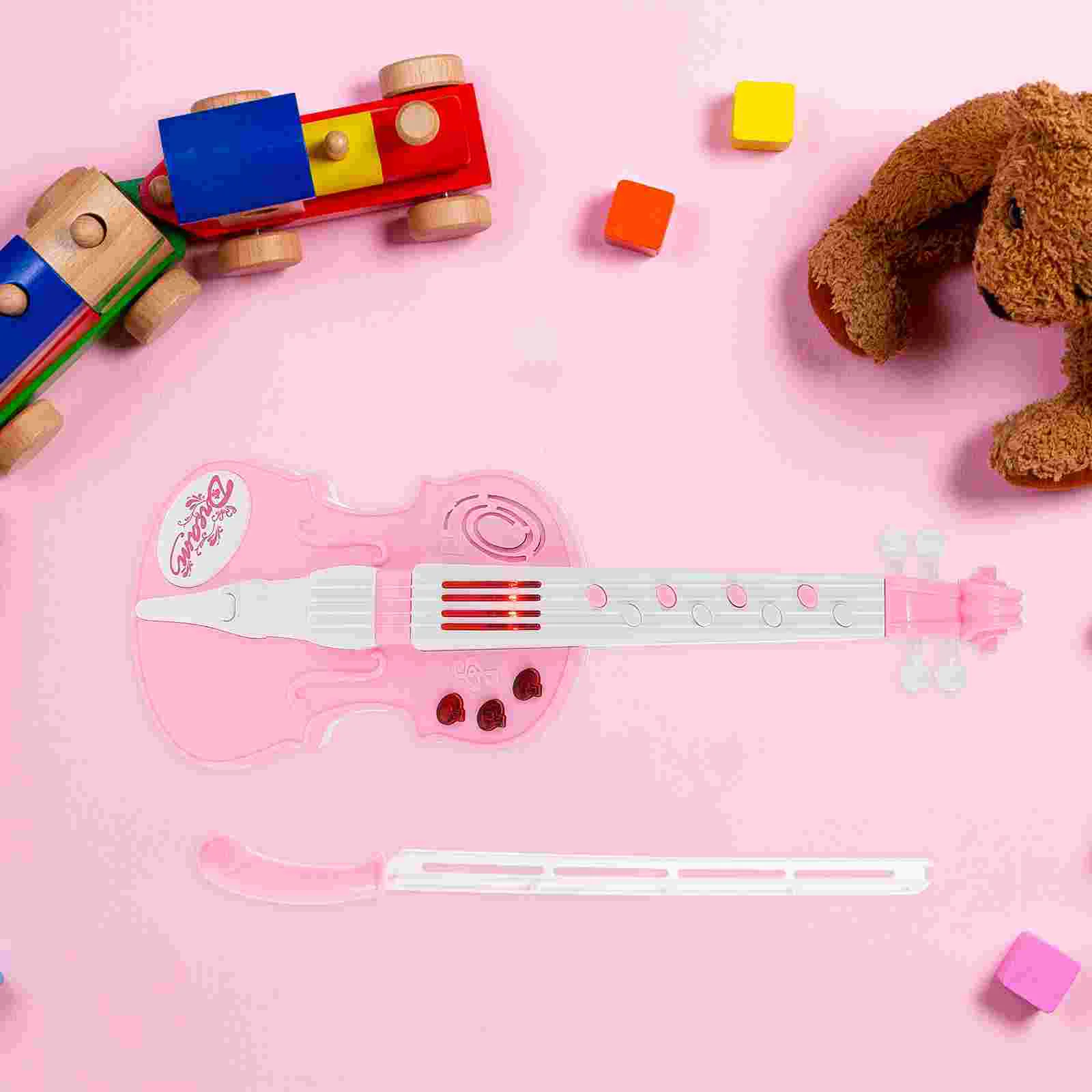 Electronic Violin Music Education Toy Instrument Sound and Light Children Abs Plastic Enlightenment Kids Toddler