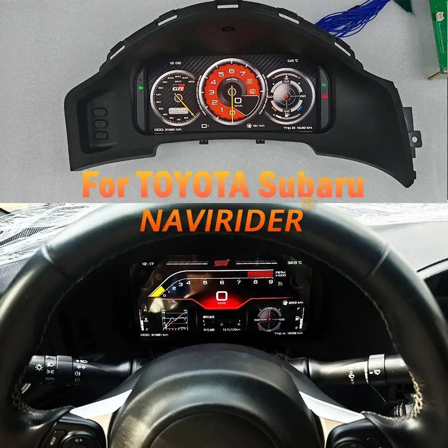 12.3inch Car Digital Cluster Instrument Smart Cluster Screen For TOYOTA Subaru 2013-2019 Display Virtual Cockpit Dashboard