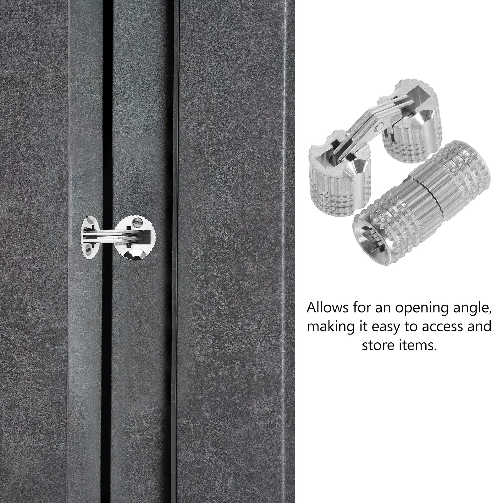 

2pcs Hidden Concealed Hinge Brass Barrel For Cabinet Doors Invisible Hinges Jewelry Box Kitchen Wardrobe Bookshelf Hinges