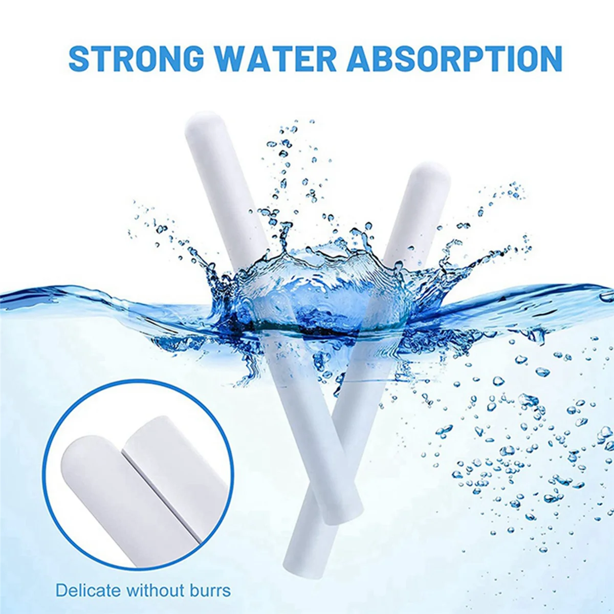 8Pc asta di essiccazione Stick Diatomite assorbimento dell'umidità Stick asta di assorbimento dell'acqua pulita essiccante di terra di Diatomite per il bucato