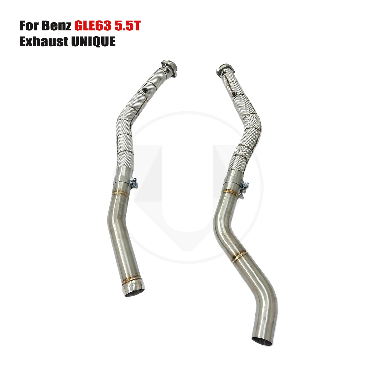 UNIQUE For 2012-2017 Benz GLE63 5.5T without cat downpipe without cat exhaust pipe