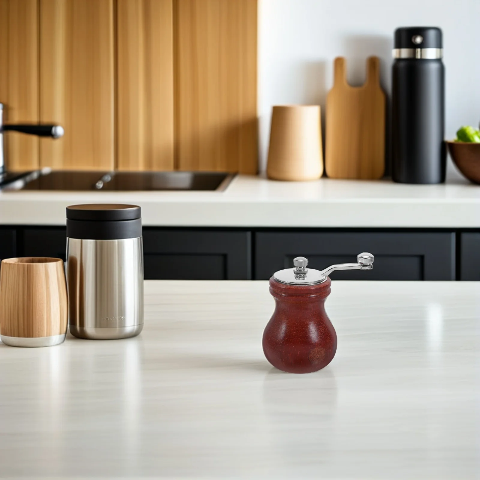 

Premium Wooden Pepper Grinder Manual Salt Grinding Tool Ergonomic Comfortable to Hold for Long Lasting Use Easy to Clean