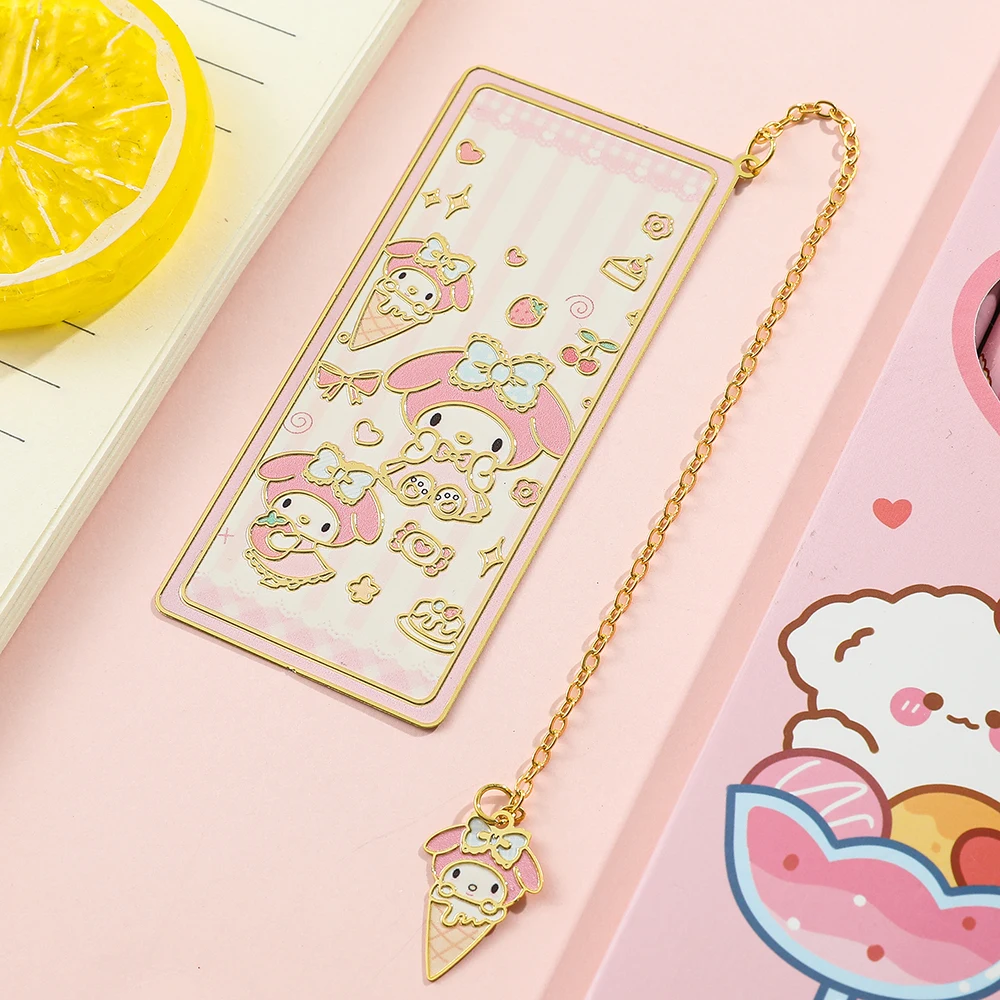 Cute Sanrio Cinnamoroll Hellokitty Melody Bookmark Kawaii Book Page Marker Cartoon Collect Souvenirs for Boys Girls Stationery - Image 5