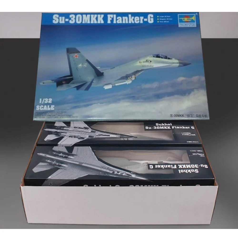 

Trumpeter 02271 1:32 Scale Sukhoi Su30 Su30MKK Flanker G Fighter Airplane Plastic Assembly Model Kit Military Gift Building Toy