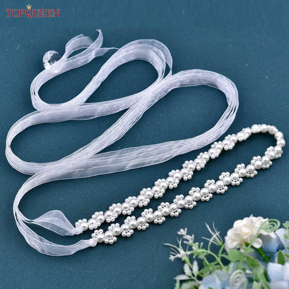 TOPQUEEN Banquet Woman Formal Dress Decorative Belt Hand-Beaded Sash For The Bride Wedding Accessories S132