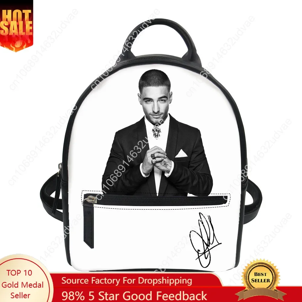 

Maluma Backpack Purse Women Schoolbags Personalized Double Shoulder Bag High Quality Daypack Leather Travel Bag Gift