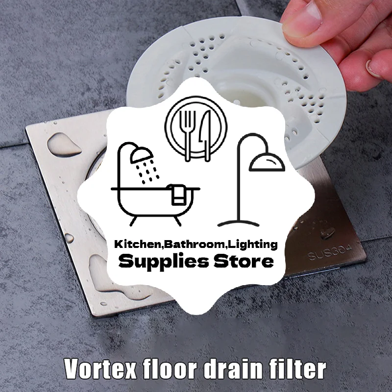 

Новый бытовой вихревой фильтр для напольного слива, универсальный фильтр для волос в канализацию ванной комнаты и туалета, защита от волос
