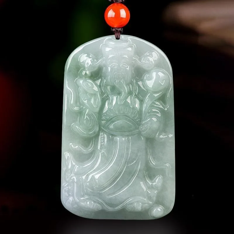 

New Jade God of Wealth Pendant Lucky Ice Pendant Unisex Pendant Jade
