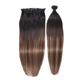 2024 卸売目に見えない PU クリップヘアエクステンションロシア人毛ダブル描画シームレス Pu スキン横糸ヘアエクステンションクリップイン