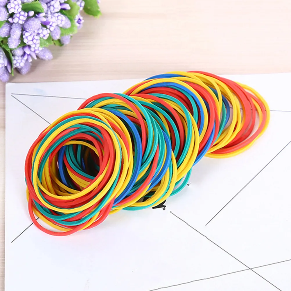 1Set Colorful Rubber Bands Natural Rubber Elastic Bands Thickened Heavy Duty Household Office Supplies Binding view 5
