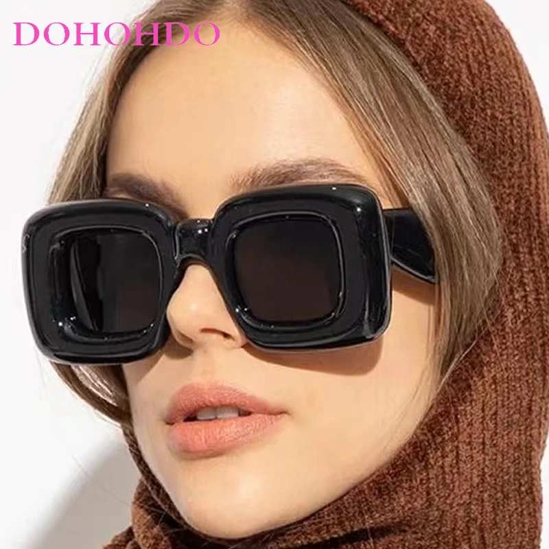 

Fashion Designer Punk Square Inflate Sunglasses Women Trend Hip Hop Men Sunglass Outdoor Travel Party Shades Female Lentes UV400