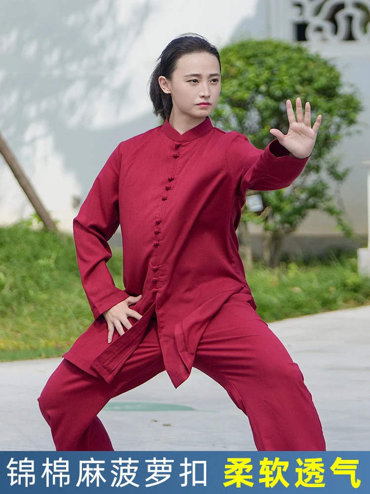 2026 Premium Men's Tai Chi Suit - Unisex Pineapple Buttons Martial Arts Uniform for Competition & Performance (Premium Cotton Bl