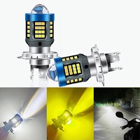 1 Piece H4 H6 LED Moto BA20D P15D LED Motorcycle Headlight Bulbs White Yellow Hi Lo Lamp Scooter Accessorie