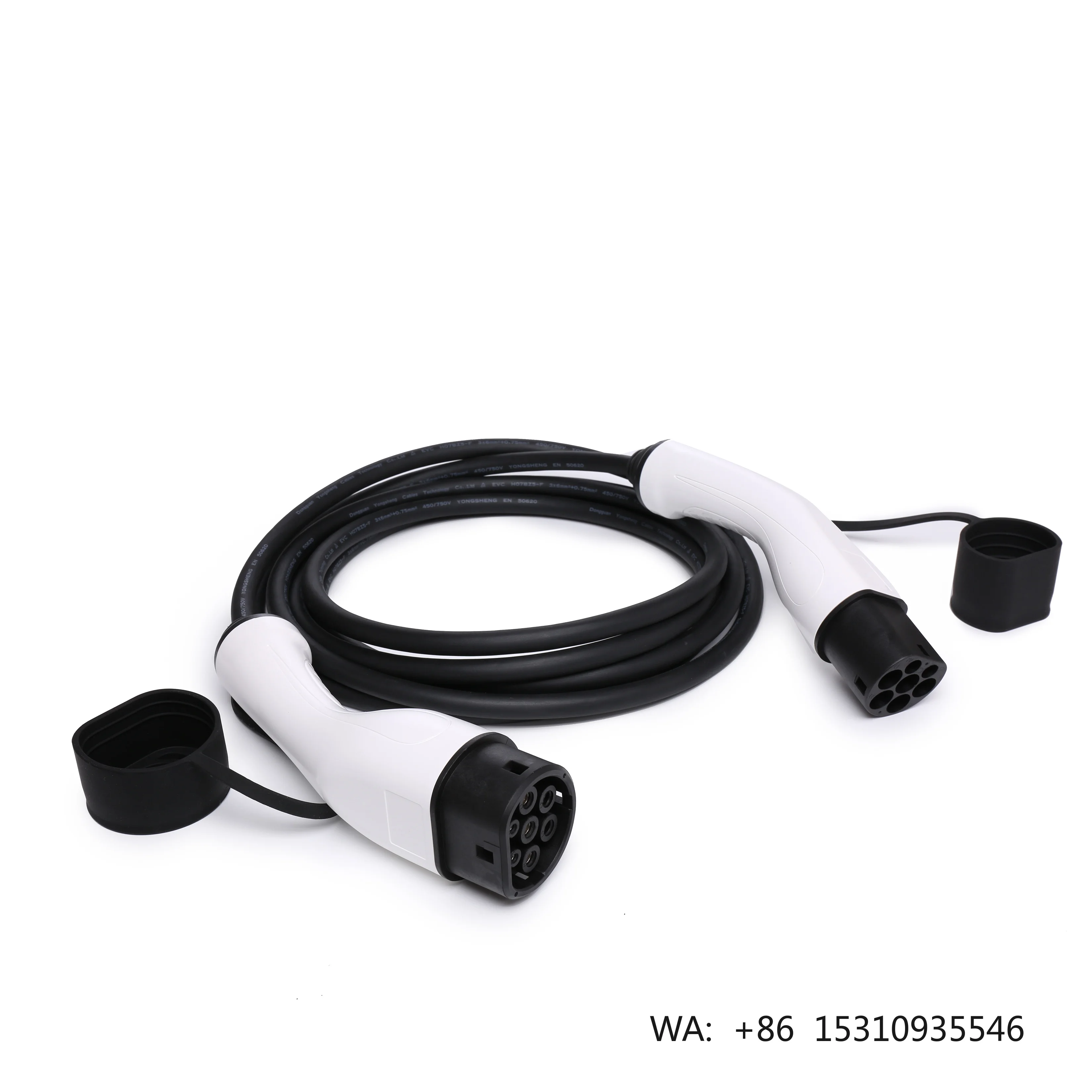 European Standard Double-Headed EV Charging cable, -30℃~+50℃ Working Temp