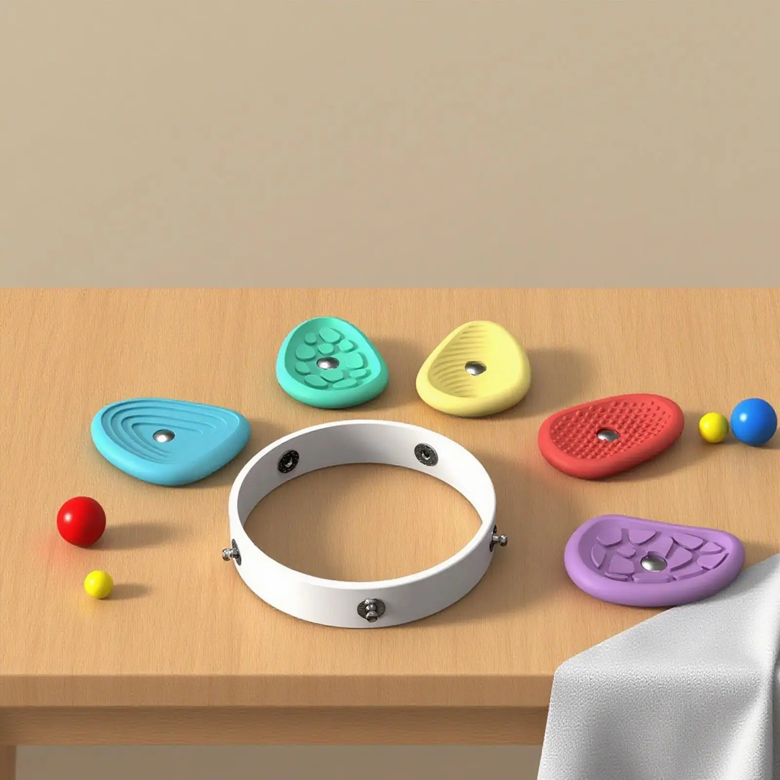 Fidget Stones Pinch Calming Relief Toy Portable Tactile Meditation Bracelet Toy For Kids School Gym Desk Travel Indoor Outdoor