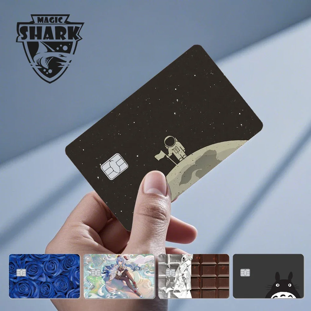 

Magic Shark Cartoon Rabbit Warrior Flower Anime Chocolate PVC Sticker Film Skin Cover for Debit Credit Card