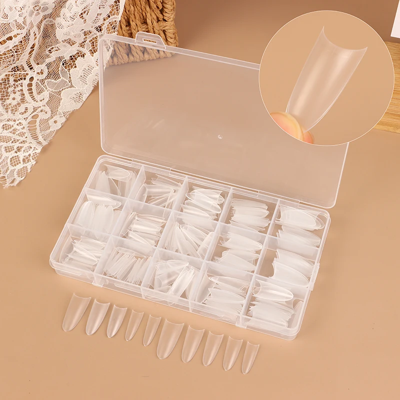 300Pcs Fake Nails Press On Nails Tips False Nails For Nail Extension Gel X Capsule Almond Artificial Fake Nail Tips