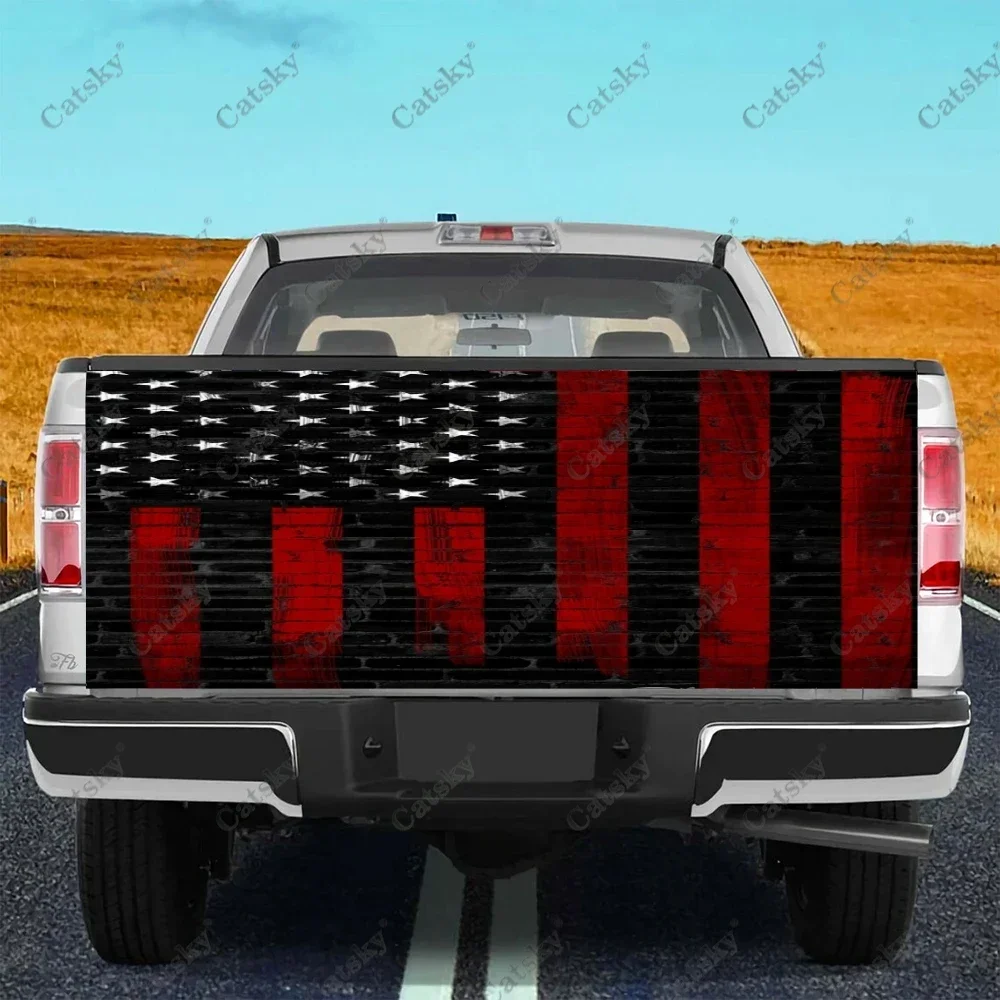 

Thin Red Line Firefighter car sticker truck rear tail modification custom suitable for SUV car truck packaging sticker decal