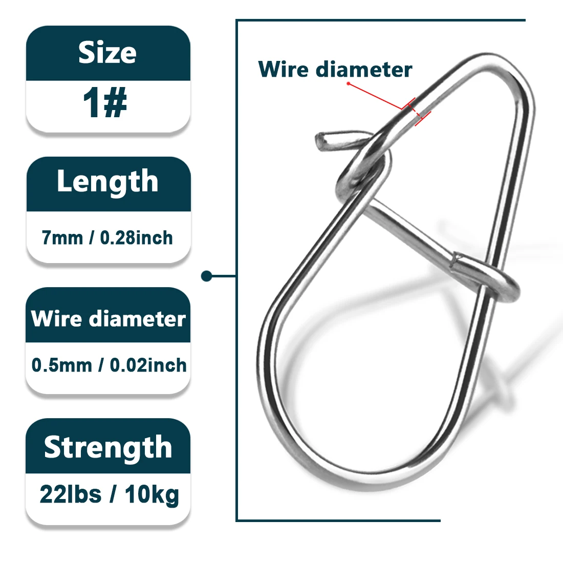 Angeln Snaps 50 ~ 200Pcs Angeln Clips Schnelle Crankbait Snaps Angeln Lockt Anschlüsse Salzwasser Angeln Duo Lock Locken edelstahl