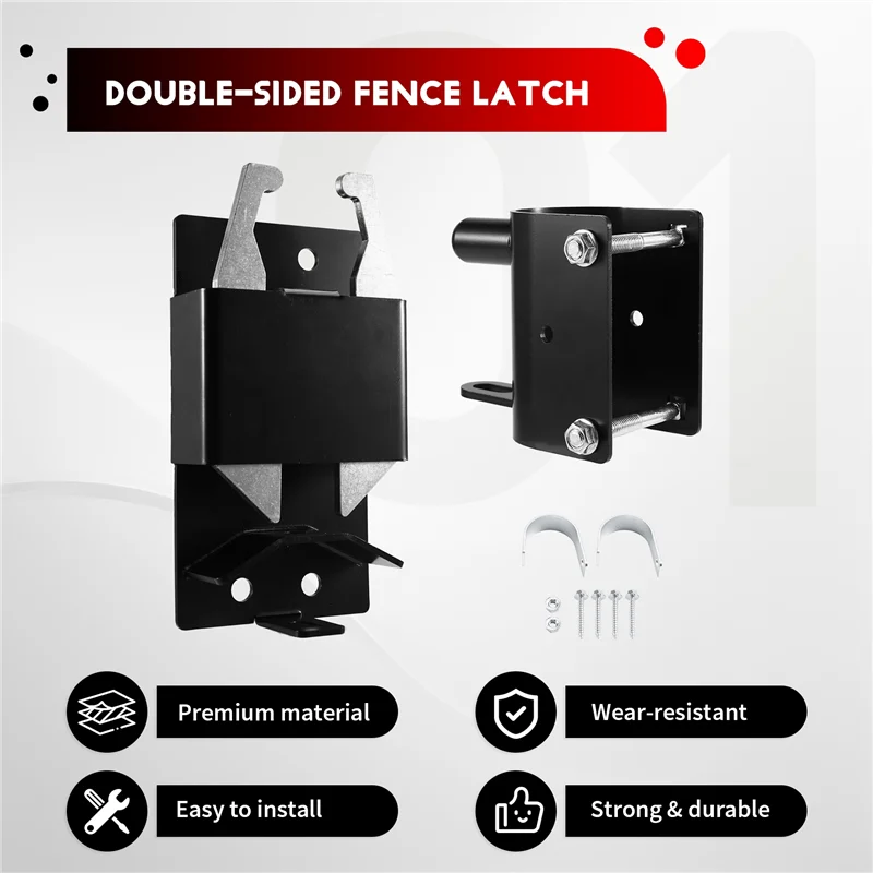 

B08B-двусторонняя двунаправленная запираемая защелка, дверная защелка для скота для ферм, ранчо, клетки для домашних животных, заборы, штабелируемые