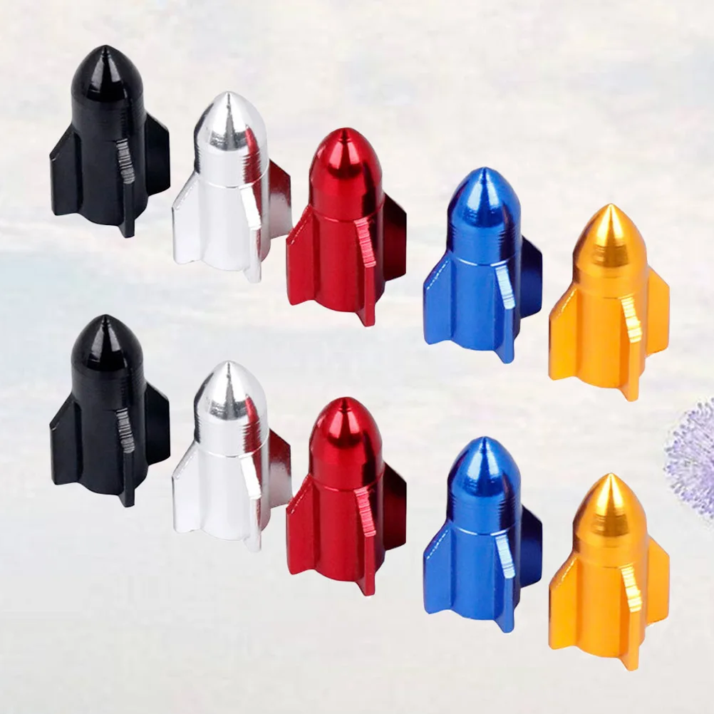 

10Pcs Metal Bike Tire Caps Durable Dust Covers 5 Colors Easy Install Bicycle Mountain Road Bike Air Valve Caps