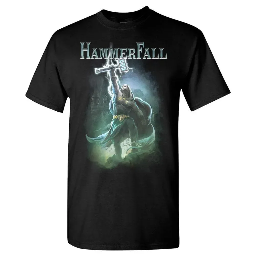 Vintage Hammerfall Band Black Heavy Cotton All Size T-Shirt Adults PP298