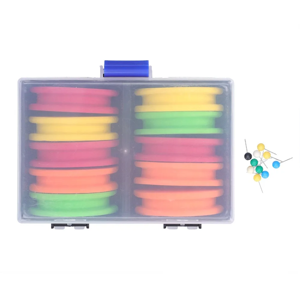 10PCS Foam Fishing Line Spool Lightweight 6.5cm in Diameter Fishing Winding Board Random Color Fishing Line Storage Board